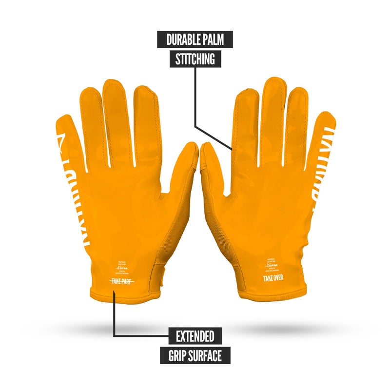 NXT NXTRND Nxtrnd G1 Youth Football Gloves  Kids Sticky Receiver Gloves (Yellow  Youth Medium) - Image 5